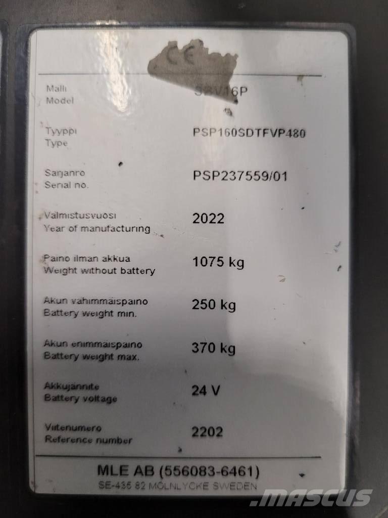 Mitsubishi SBV 16 P Elektromos gyalogkíséretű targoncák