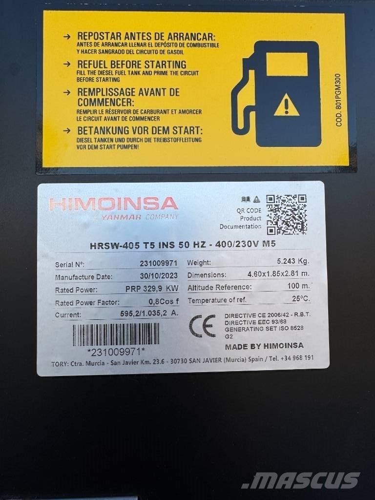 Himoinsa 405 Kva Dízel áramfejlesztők