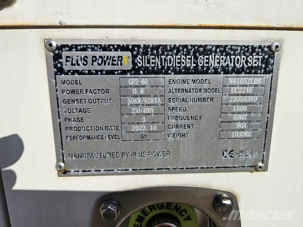Plus Power GF2-60 Dízel áramfejlesztők