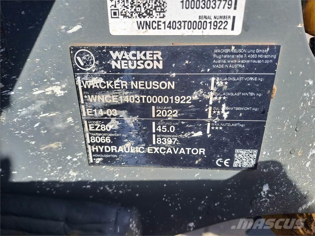 Wacker Neuson EZ80 Lánctalpas kotrók