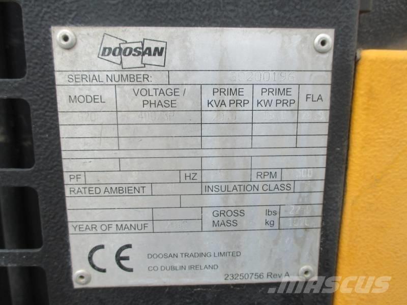 Doosan G 20 Dízel áramfejlesztők