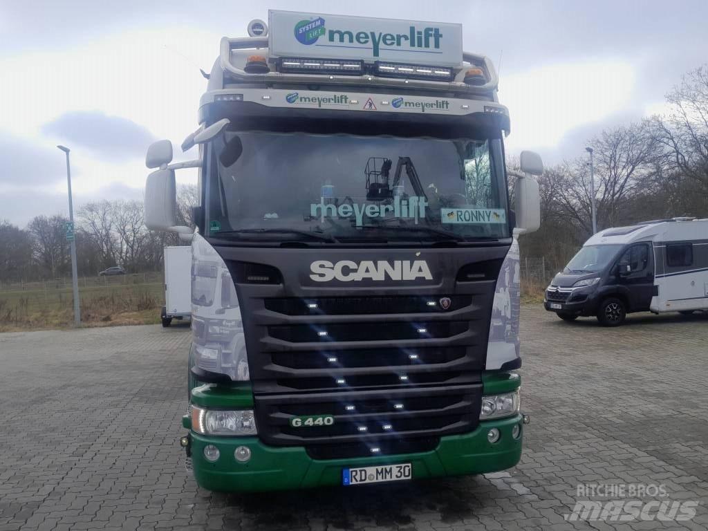 Scania G 440 Platós/Csörlős teherautók