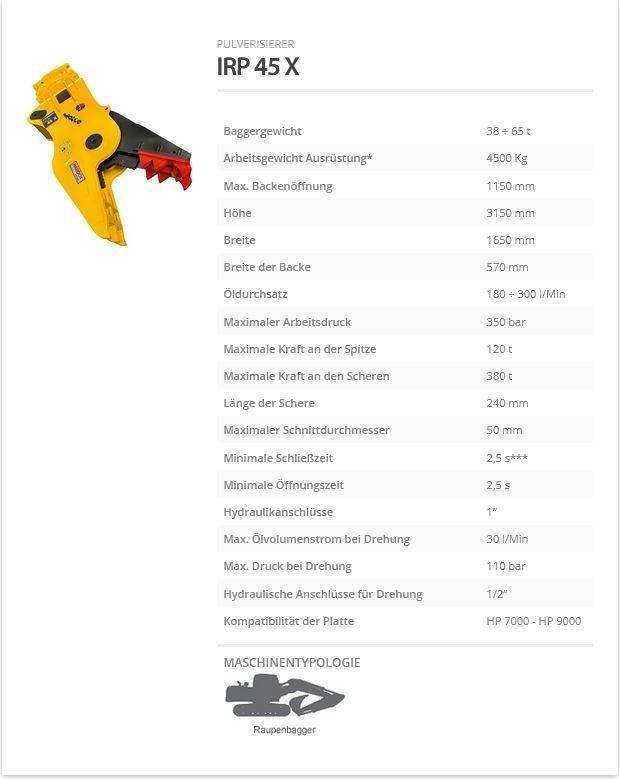 Indeco IRP 45 X Építőipari Törőgépek