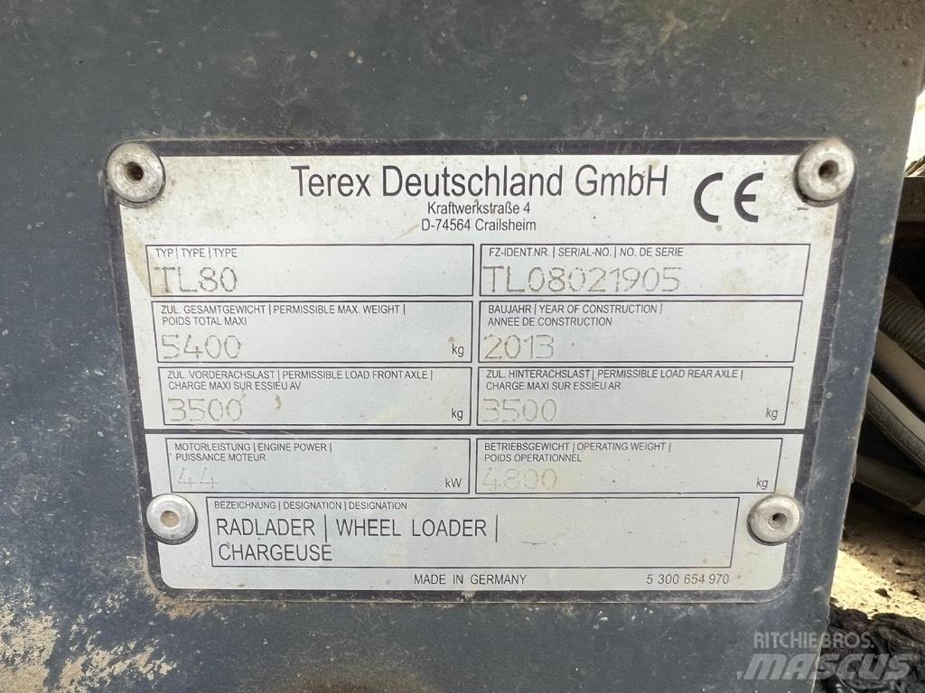 Terex TL 80 Gumikerekes homlokrakodók