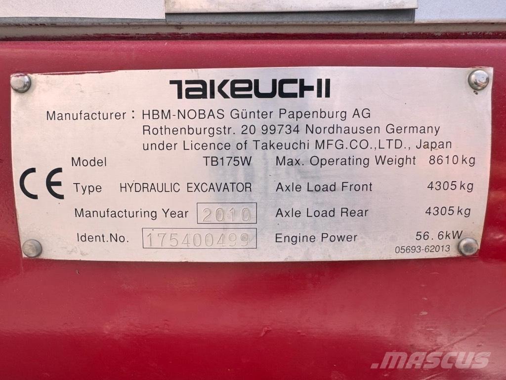 Takeuchi TB 175 W Gumikerekes kotrók