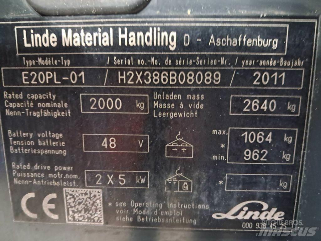 Linde E20PL-01 Elektromos targoncák