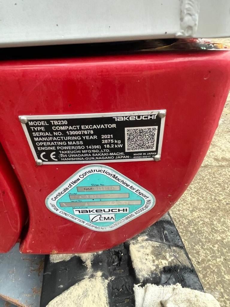 Takeuchi TB230 V3 Mini kotrók < 7t