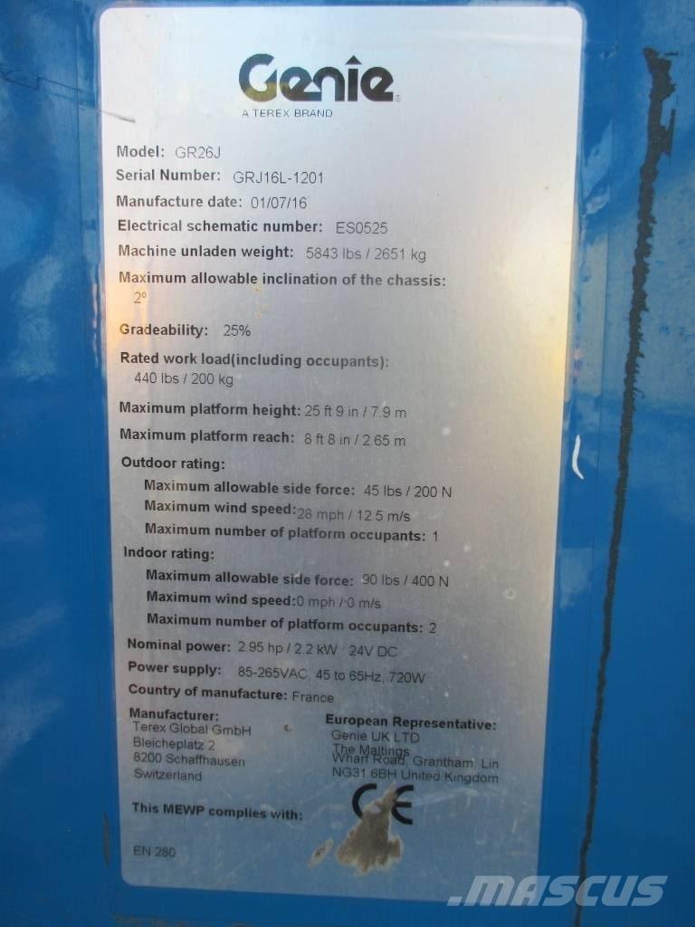 Genie GR 26 J Személyemelők