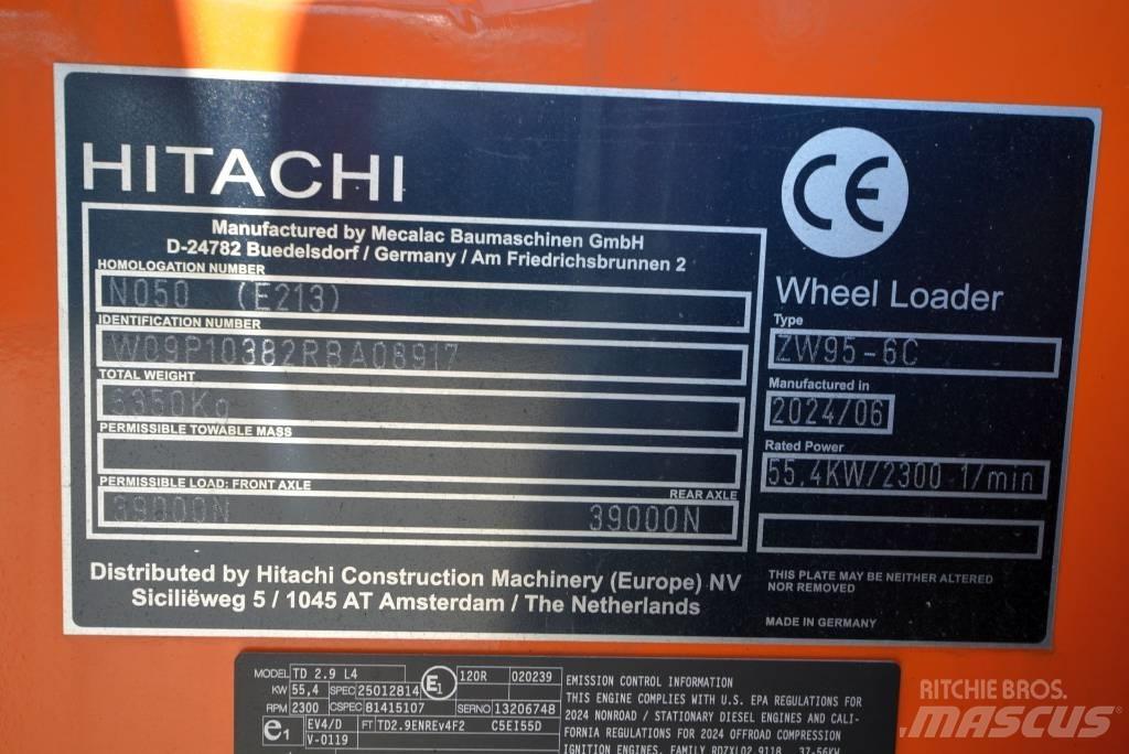 Hitachi ZW 95-6 C Gumikerekes homlokrakodók