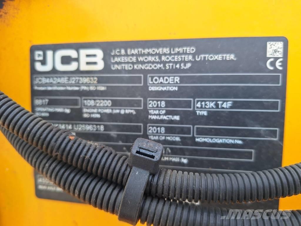 JCB 413 K Gumikerekes homlokrakodók