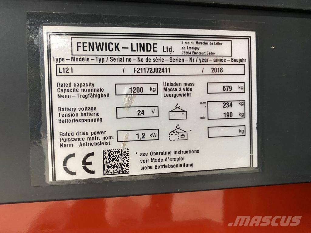 Linde L12 I Gyalogkíséretű targonca