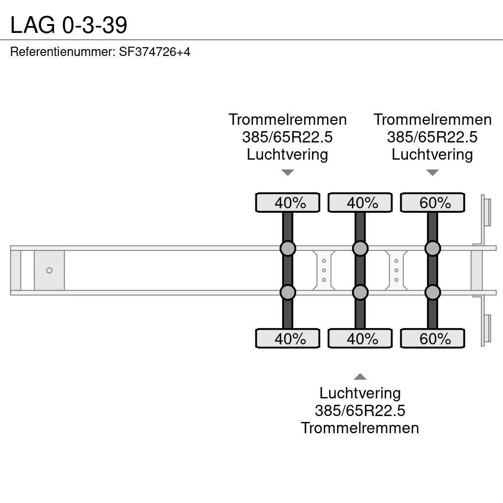 LAG 0-3-39 Platós / Ponyvás félpótkocsik