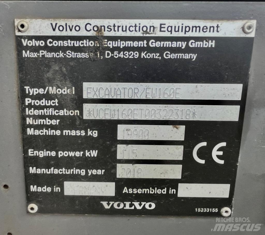 Volvo EW 160 E Gumikerekes kotrók