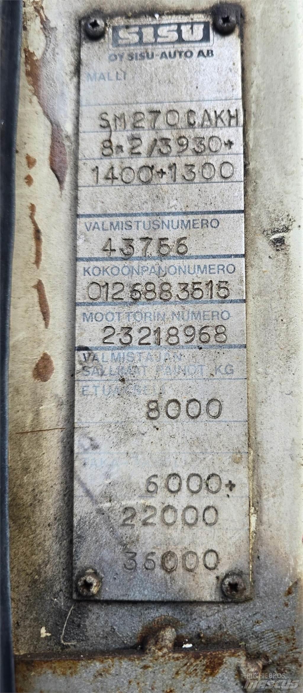 Sisu Sm 270 8X2 erdészeti gépszállító teherautók