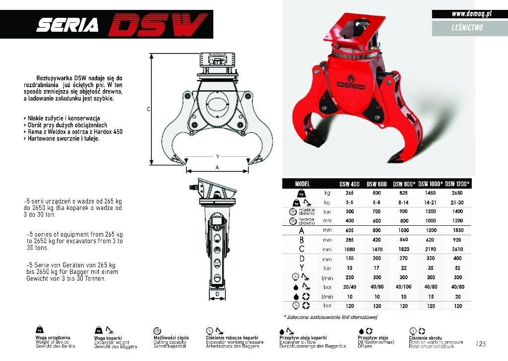  DEMOQ DSW800 Fa hántoló, vágó, aprító