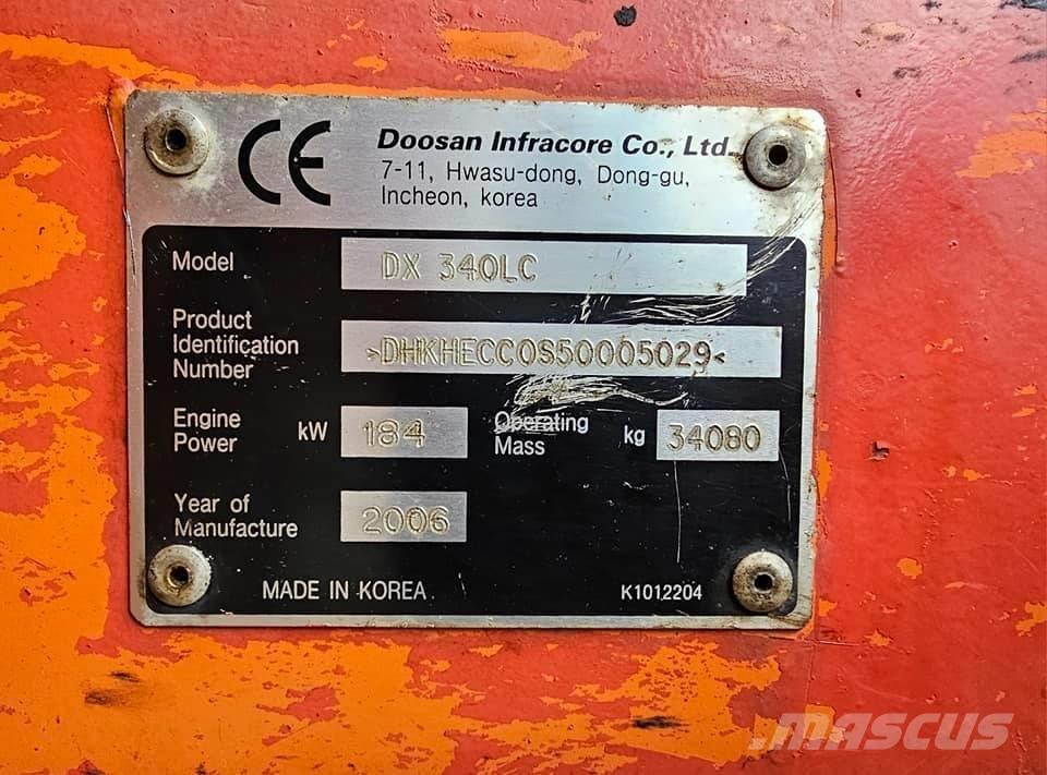 Doosan DX 340 LC Lánctalpas kotrók