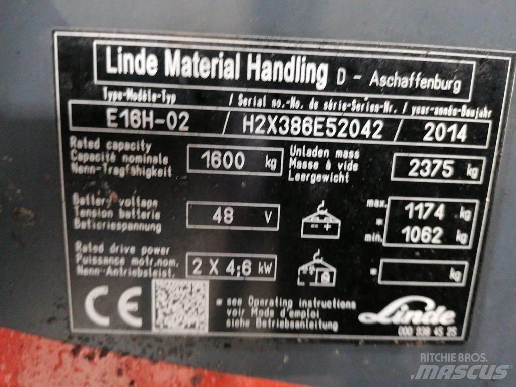 Linde E16H-02 Elektromos targoncák