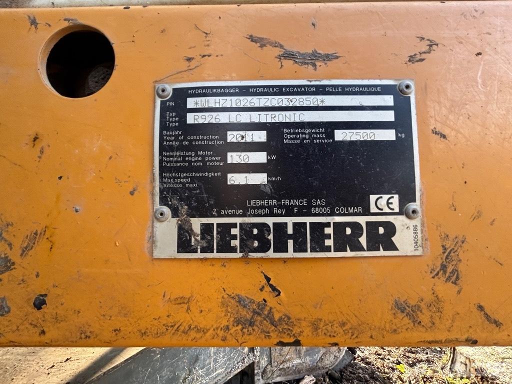 Liebherr R 926 LC NL Hosszú gém kotrók