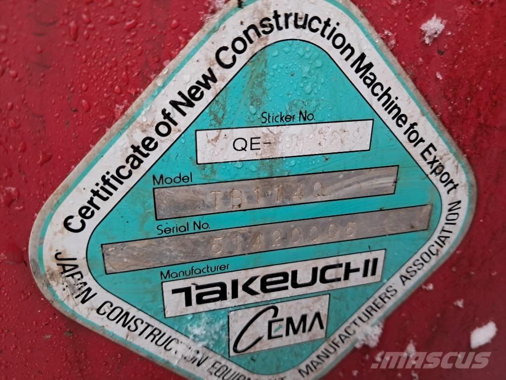 Takeuchi TB 1140 Lánctalpas kotrók