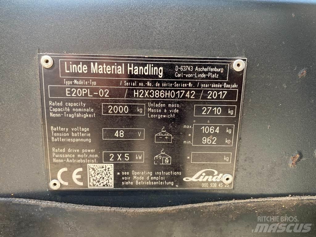 Linde E20PL-02 Elektromos targoncák