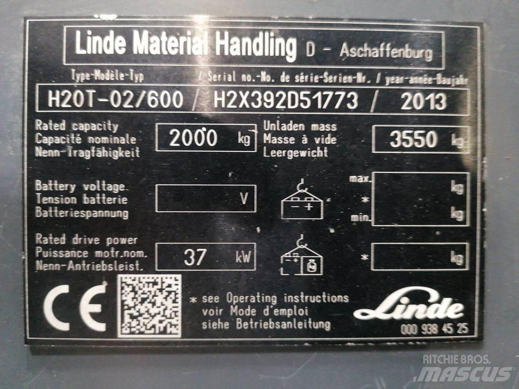 Linde H20T-02/600 Gázüzemű targoncák
