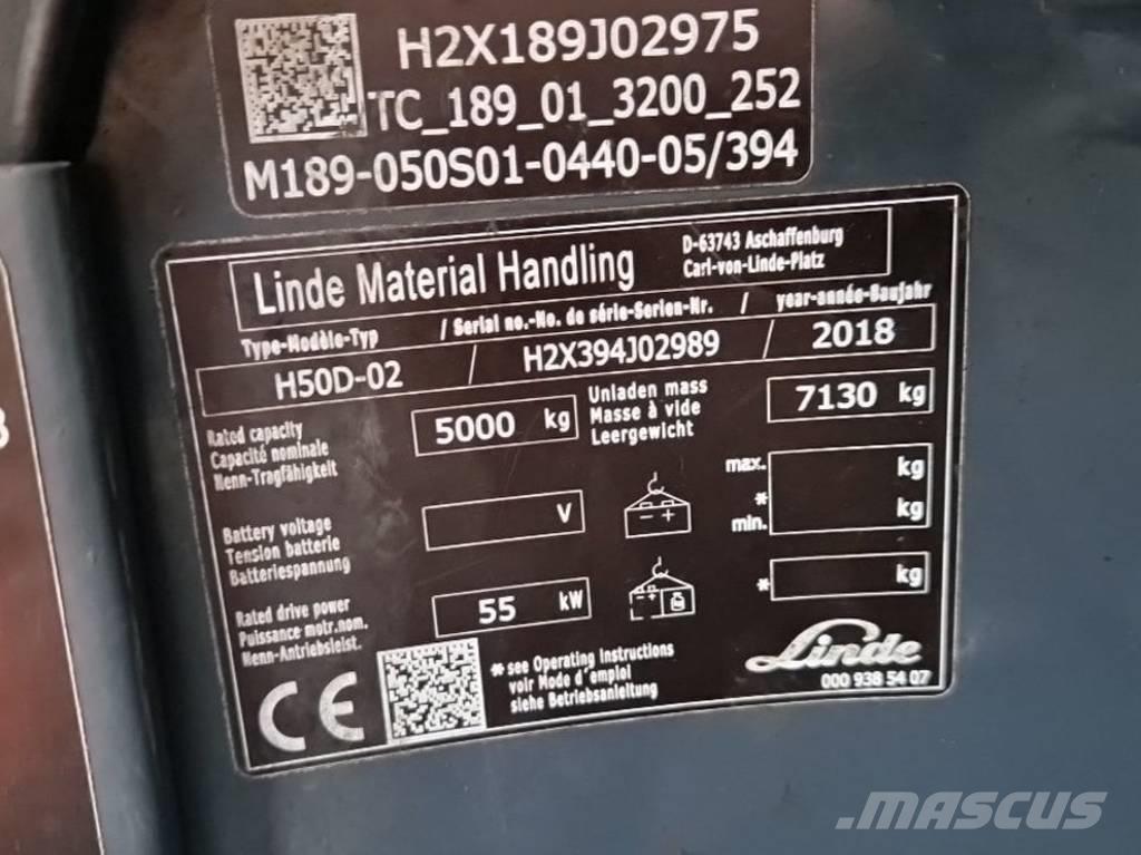 Linde H50D-02 Dízel targoncák