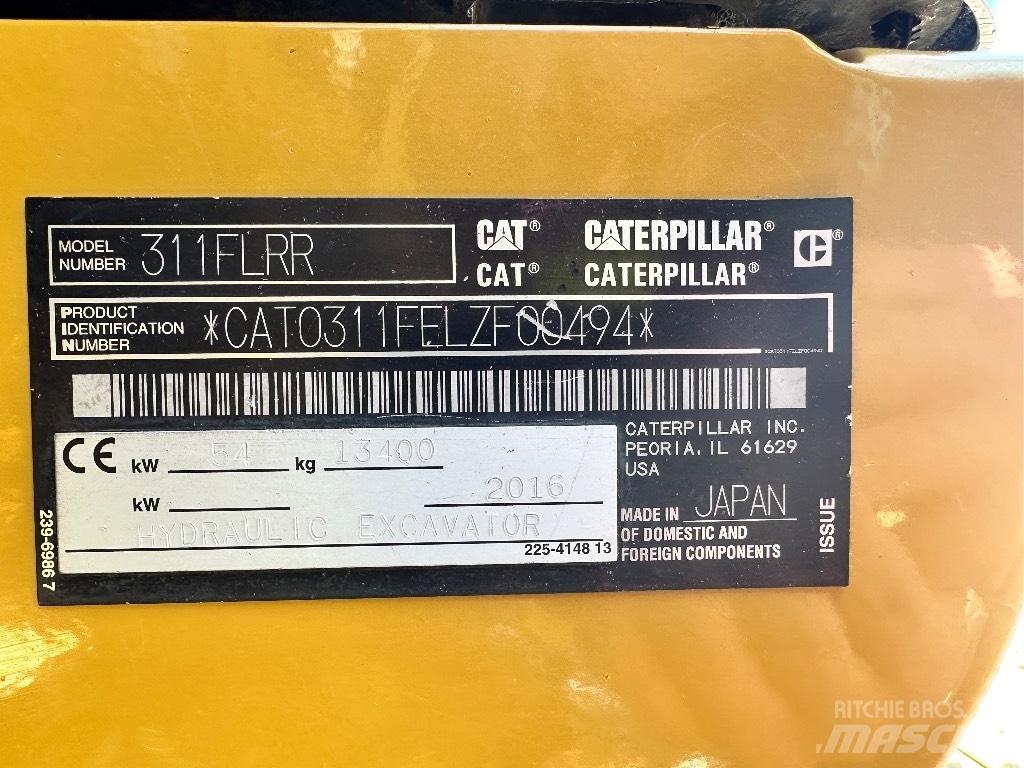 CAT 311 F LRR Lánctalpas kotrók
