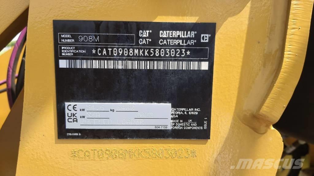 CAT 908M Gumikerekes homlokrakodók