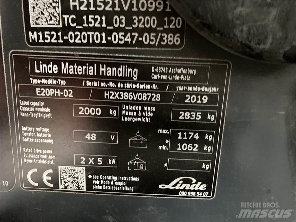Linde E20PH Elektromos targoncák