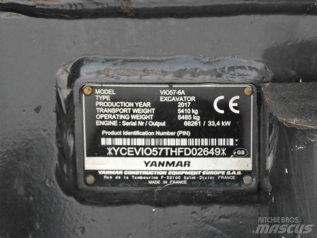 Yanmar Vio 57-6A Mini kotrók < 7t