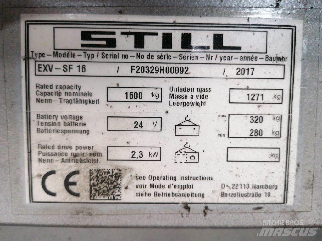 Still EXV SF 16 Gyalogkíséretű targonca