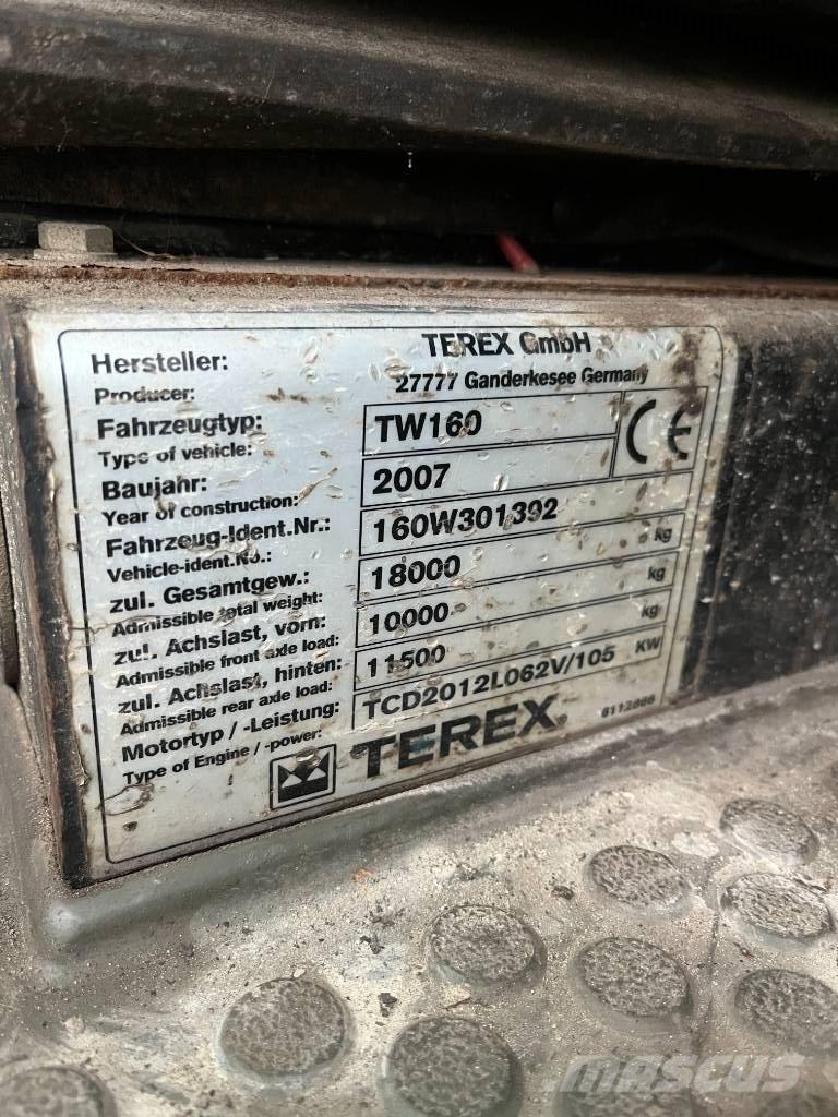 Terex TW 160 Gumikerekes kotrók