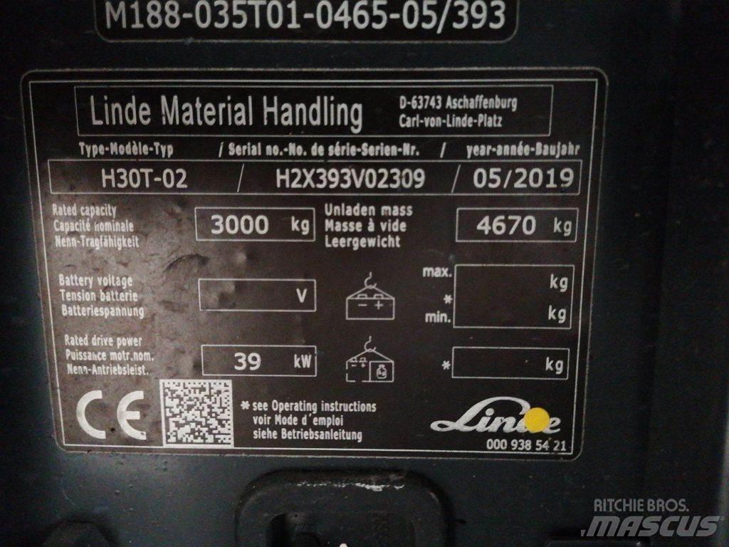 Linde H30T-02 Gázüzemű targoncák