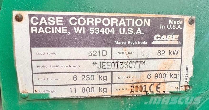 CASE 521 D Gumikerekes homlokrakodók
