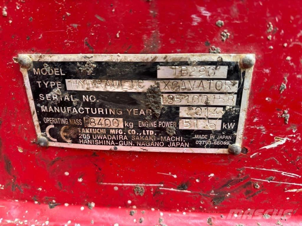 Takeuchi TB290 Közepes (midi) kotrók 7 t - 12 t