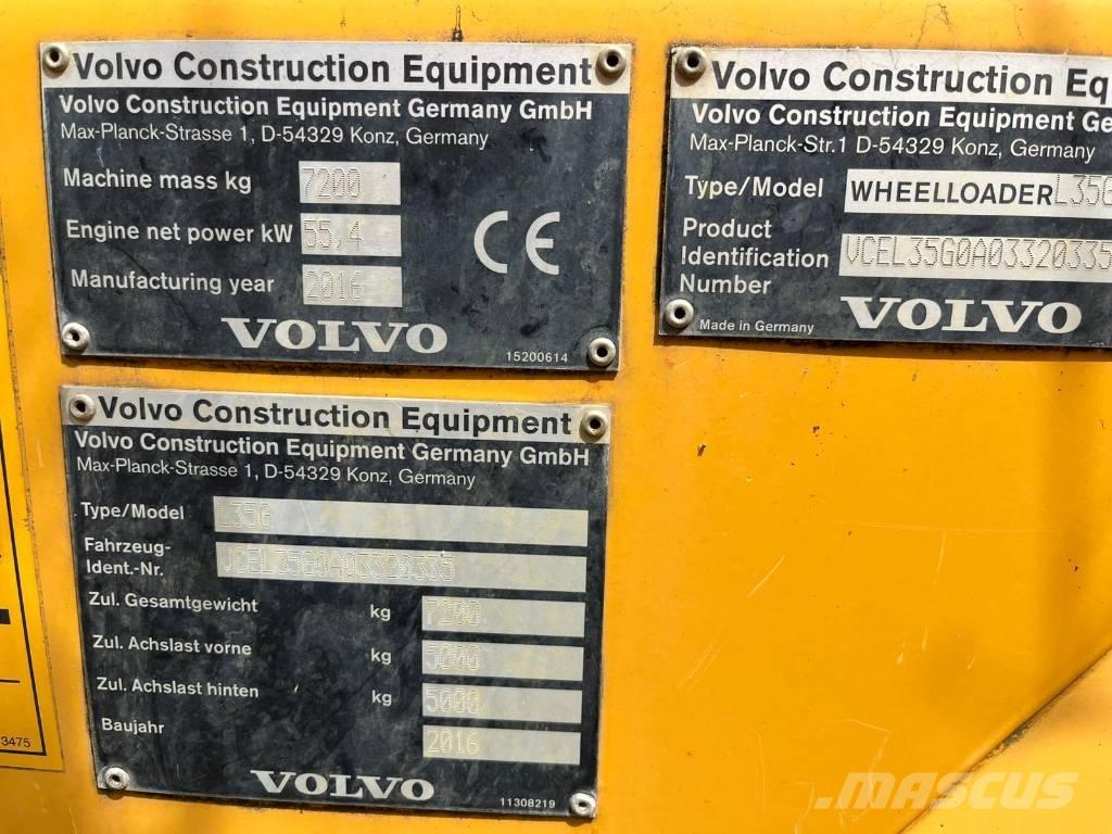 Volvo L 35 G Gumikerekes homlokrakodók