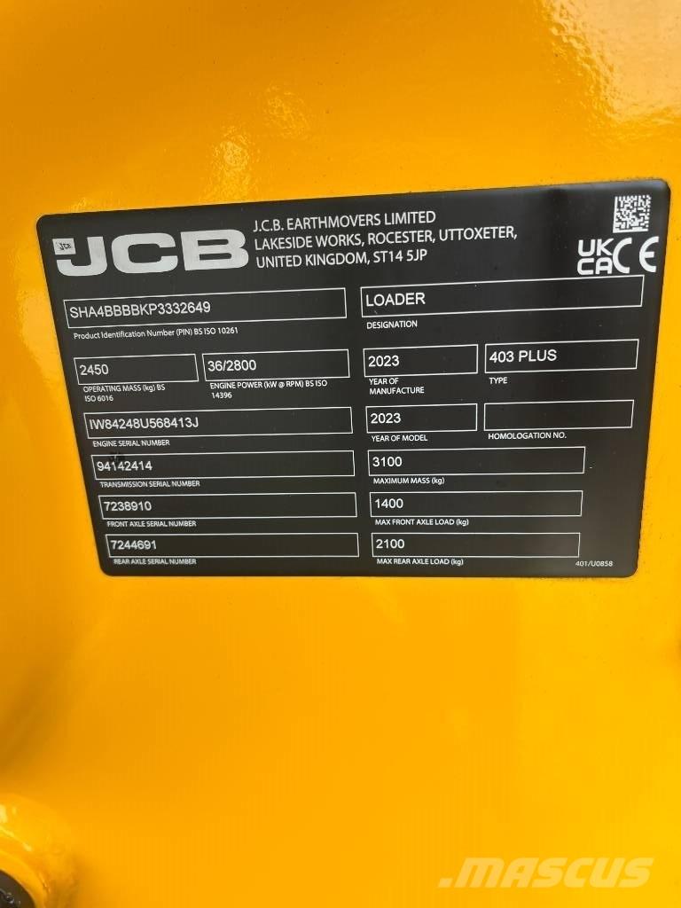 JCB 403 Agri Plus Kompaktrakodók