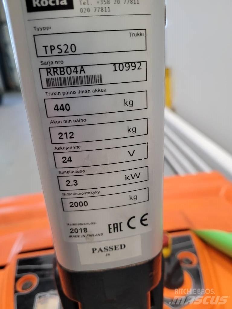 Rocla TPS20 Vezetőállásos alacsony emelőkocsi