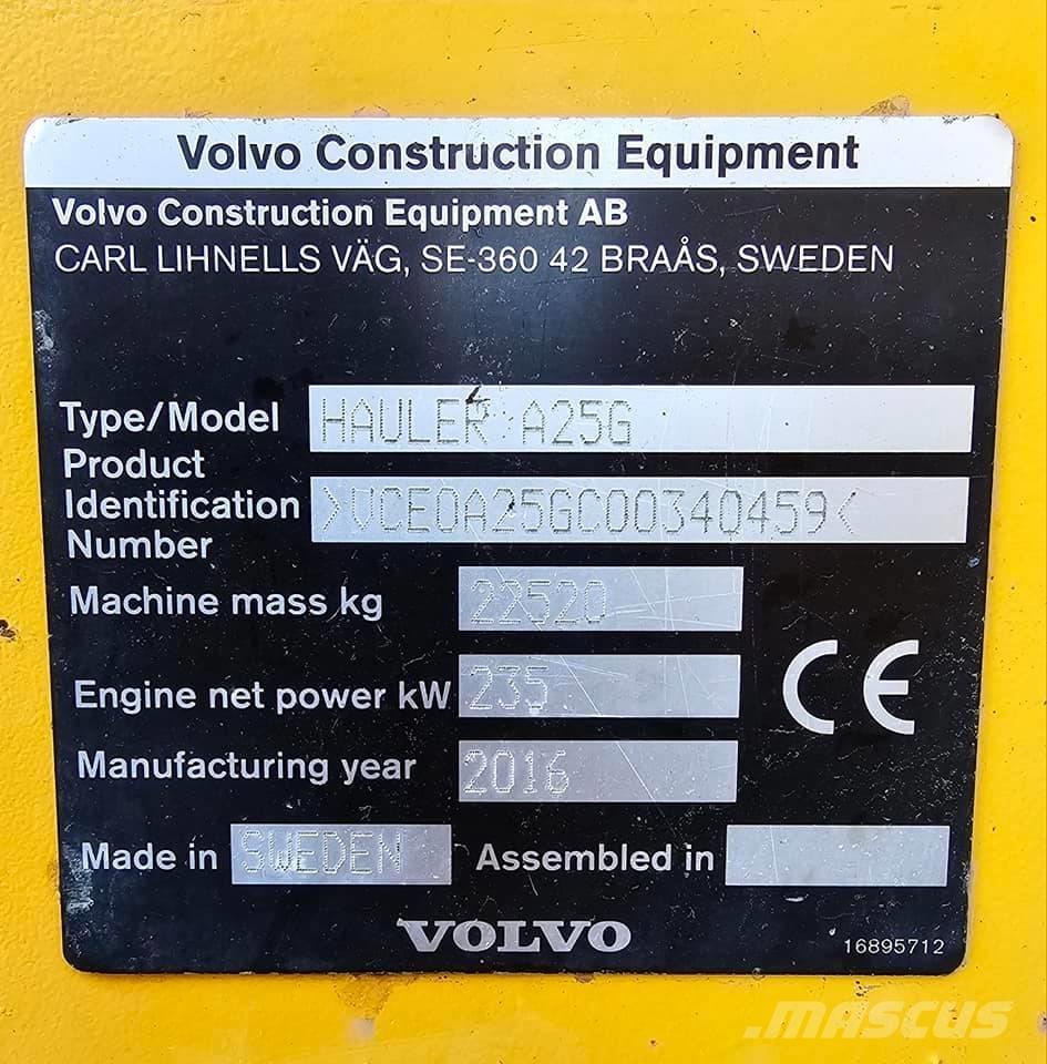 Volvo A 25 G Csuklósdömperek