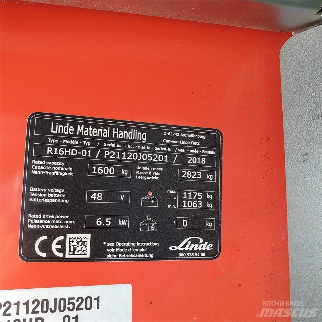 Linde R16HD Tolóoszlopos targonca
