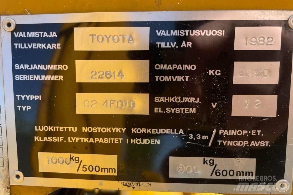 Toyota 02-4FG10 Gázüzemű targoncák