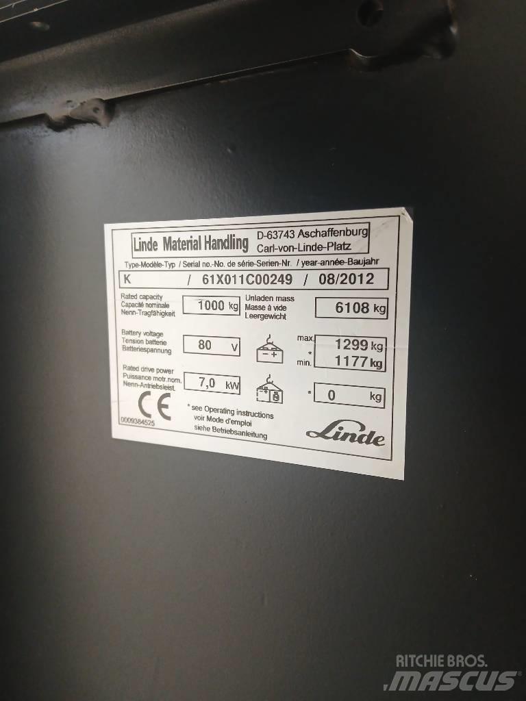 Linde K 10 Komissiózó magas emelésű targonca