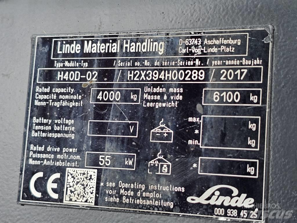 Linde H40D-02 Dízel targoncák