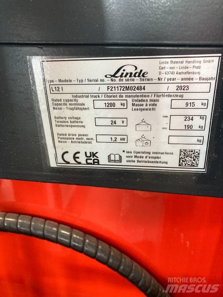 Linde L12i/1172 Gyalogkíséretű targonca
