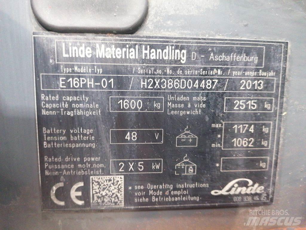 Linde E16PH-01 Elektromos targoncák