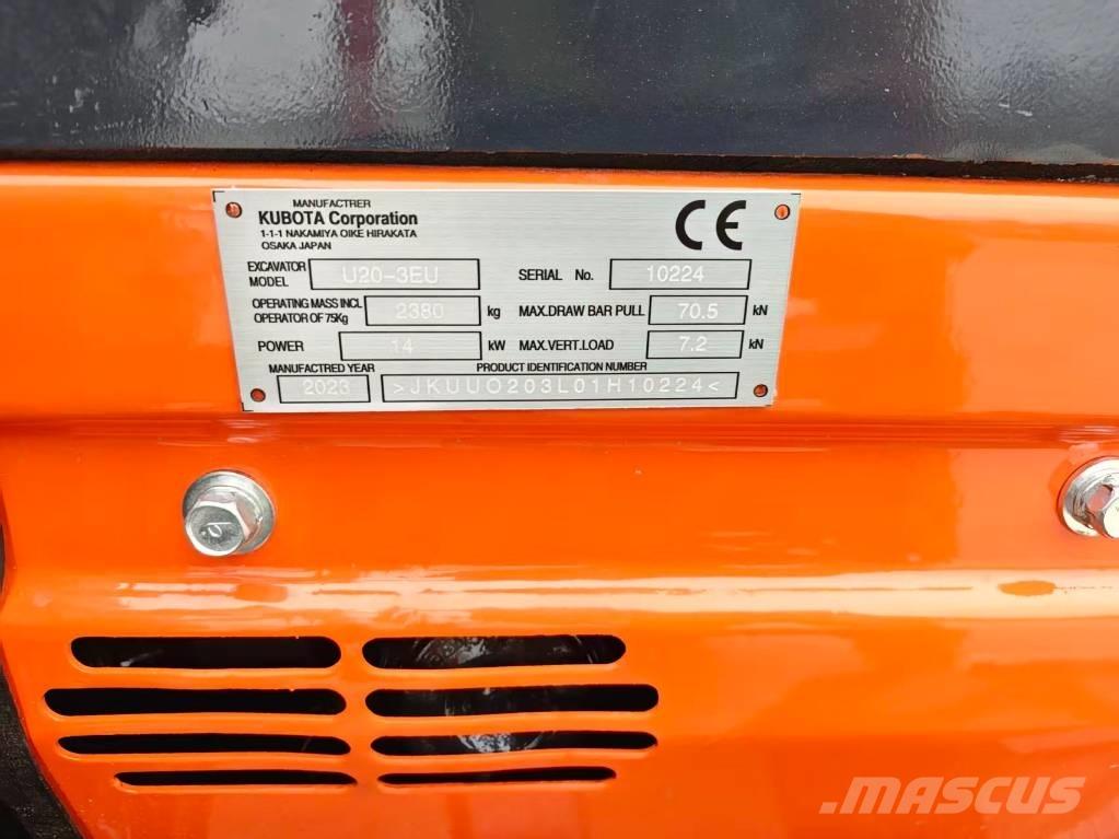 Kubota U20-3EU Mini kotrók < 7t