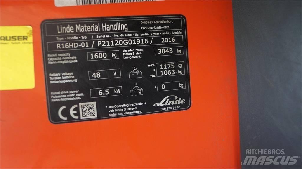 Linde R16HD Tolóoszlopos targonca