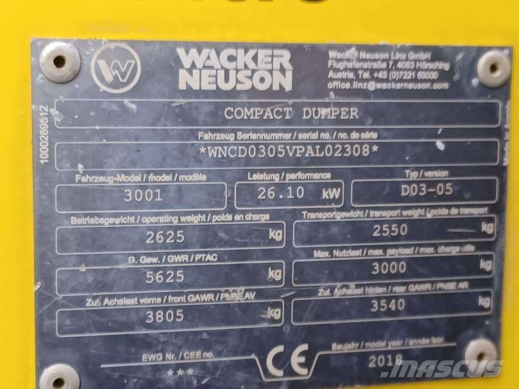 Wacker Neuson 3001 Mezei dömperek