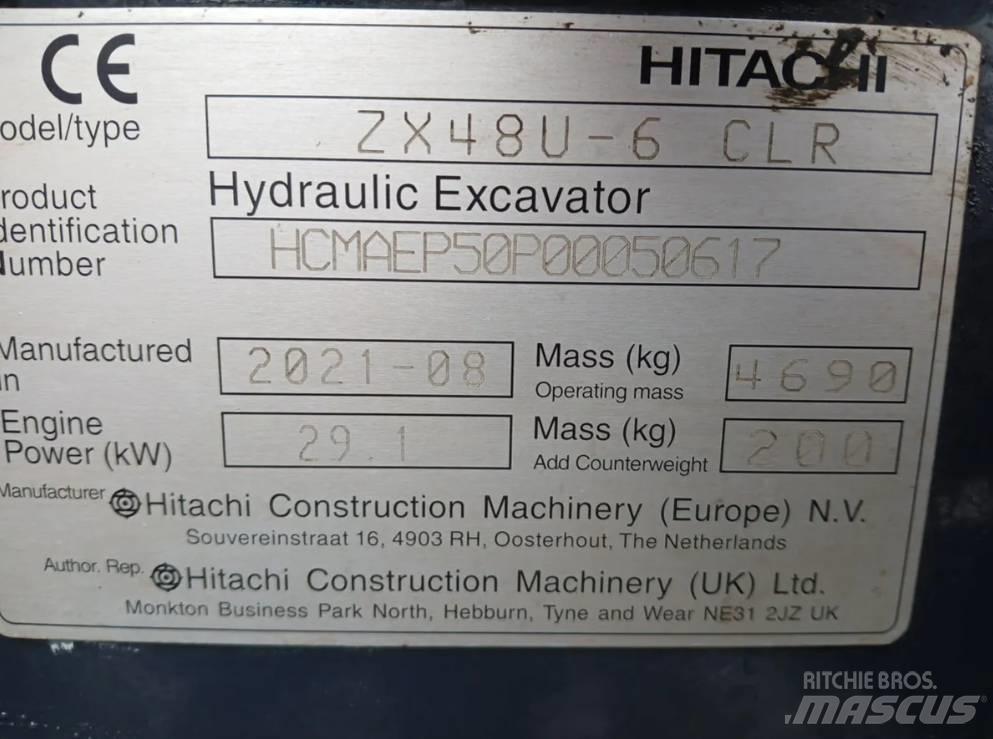 Hitachi ZX 48 U Mini kotrók < 7t