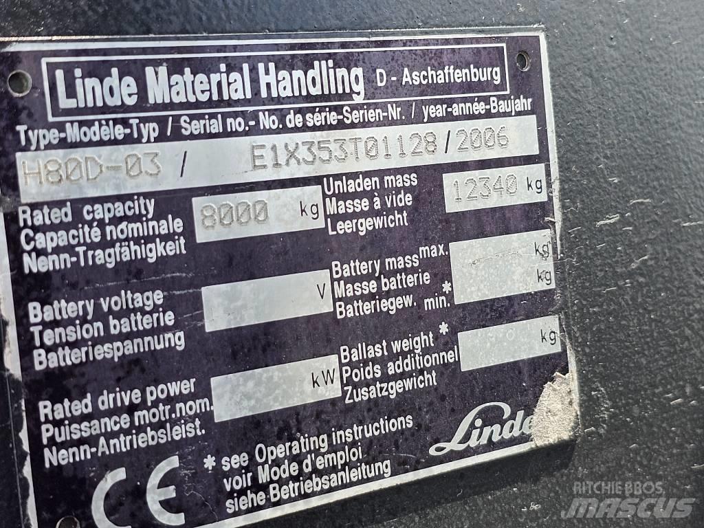 Linde H80D-03 Dízel targoncák